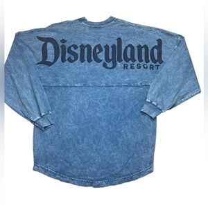 Disneyland Spirit Jersey "Denim Look" Blue Mineral Stone Wash Size S Oversized